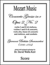Concerto Grosso in e Opus 2, No. 2 Orchestra sheet music cover